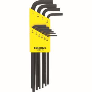 ボンダス BONDHUS ボンダス HLX10 六角L-レンチ ロング インチ セット10本組 1/16-1/4 BONDHUS