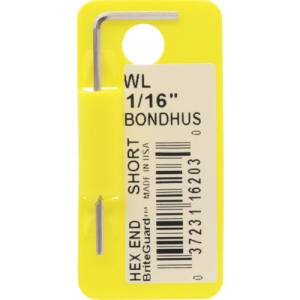 ボンダス BONDHUS ボンダス WL1/16 六角L-レンチ ショート 1/16インチ BONDHUS