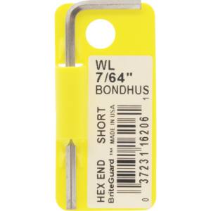 ボンダス BONDHUS ボンダス WL7/64 六角L-レンチ ショート 7/64インチ BONDHUS