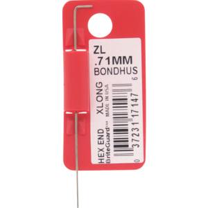 ボンダス BONDHUS ボンダス ZL0.71MM 六角L-レンチ エクストラロング 0.71mm BONDHUS