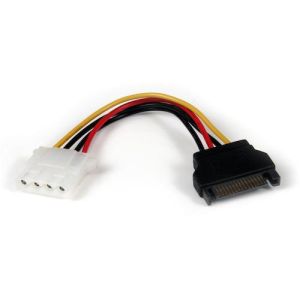 スターテックドットコム StarTech.com スターテック ZU200R0 電源コネクタ変換アダプタケーブル 15cm SATA電源 15ピン オス - ペリフェラル電源 4ピン メス