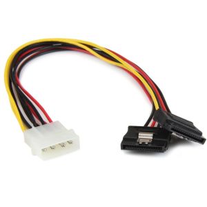 スターテックドットコム StarTech.com スターテック ZU200RJ 30cm ペリフェラル電源 - 2x シリアルATA電源 Y型分岐ケーブル ペリフェラル電源コネクタ オス 4ピン -