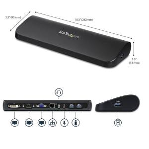 スターテックドットコム StarTech.com スターテック USB3SDOCKHDV USB3.0接続ドッキングステーション デュアルモニタ対応 HDMI/DVIまたはHDMI/VGA