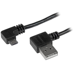 スターテックドットコム StarTech.com スターテック ZU200KD L型右向きマイクロUSBケーブル USB タイプA オス - USB Micro-B オス 1m