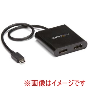 スターテック StarTech スターテック MSTCDP122HD ディスプレイアダプター/USB-C - 2x HDMI/4K30Hz/30cmケーブル/ブラック/MSTハブ