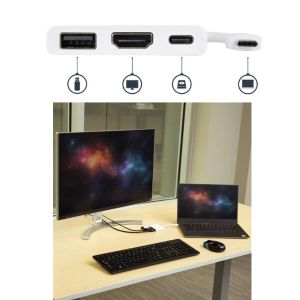 スターテックドットコム StarTech.com スターテック ZU200W8 USB Type-C接続HDMIディスプレイ変換アダプタ ホワイト USB 3.0ポート 60W USB PD