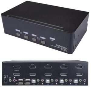 スターテックドットコム StarTech.com スターテック ZU201Q3 4ポート デュアルDisplayPort KVMスイッチ 4K 60Hz DP 1.2対応PC切替器