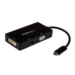 スターテックドットコム StarTech.com スターテック ZU201GM 3 in 1 USB Type-Cマルチアダプタ 4K 30Hz ブラック