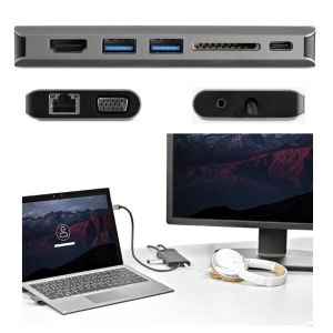 スターテックドットコム StarTech.com スターテック ZU20268 USB-C マルチ変換アダプタ HDMIまたはVGA出力対応 100W PD 30cmホストケーブル SDカードリーダ