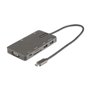 スターテックドットコム StarTech.com スターテック ZU202GQ マルチポートアダプター USB-C接続 シングルモニター HDMI VGA 100W PD USBハブ SD 有線LAN
