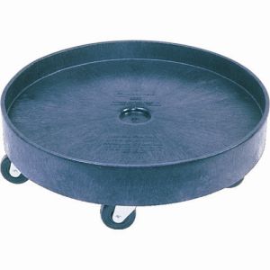 ラバーメイド Rubbermaid ラバーメイド 2650 ラウンドブルートコンテナ用ドーリー ドラム式 ブラック メーカー直送 代引不可 沖縄離島不可