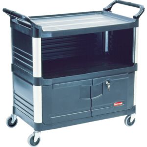ラバーメイド Rubbermaid ラバーメイド 409507 イクイップメントカート ブラック メーカー直送 代引不可 沖縄離島不可