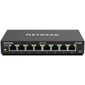 ネットギア NETGEAR ネットギア GS308E-100JPS 卓上型コンパクト アンマネージプラス スイッチングハブ ギガビット 8ポート VLAN QoS