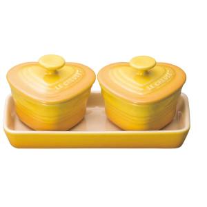 ルクルーゼ LECREUSET ルクルーゼ プチ ラムカン ダムールセット ディジョンイエロー 910223 LECREUSET