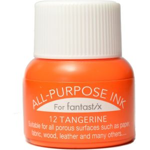 ツキネコ ツキネコ オールパーパスインク 多用途インク 布 皮革 紙 木材 15ml タンジェリン API-12