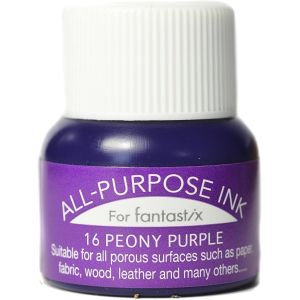 ツキネコ ツキネコ オールパーパスインク 多用途インク 布 皮革 紙 木材 15ml ピオニーパープル API-16