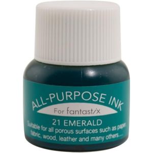 ツキネコ ツキネコ オールパーパスインク 多用途インク 布 皮革 紙 木材 15ml エメラルド API-21