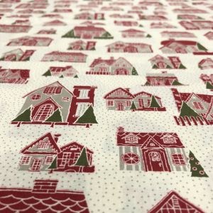 moda moda USA23 PETITES MAISONS DE NOEL 100cm×110cm幅 輸入生地 USAコットン メーカー直送 代引不可 北海道沖縄離島不可