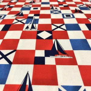 michael miller michael miller USA376 MARINER FLAGS 100cm×110cm幅 輸入生地 USAコットン メーカー直送 代引不可 北海道沖縄離島不可
