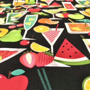 TIMELESS TREASURES TIMELESS TREASURES USA538 Fruit a la Carte 100cm×110cm幅 USAコットン 直送 代引北海道沖縄離島不可