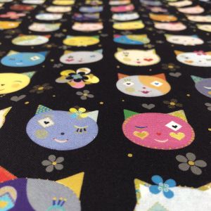 QUILTING TREASURES FABRICS QUILTING TREASURES FABRICS USA618 KITTY CATS 100cm×110cm幅 USAコットン メーカー直送