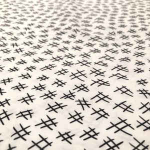 BENARTEX BENARTEX USA1042 Hashtags Black/white 50cm×110cm幅 輸入生地 USAコットン メーカー直送 代引不可 北海道沖縄離島不可