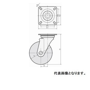 東正車輌 東正車輌 WJ-100RB-WS-R ゴールドキャスター 中荷重 ストッパー付き メーカー直送 代引不可 北海道沖縄離島