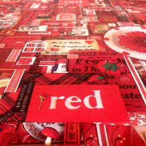NORTHCOTT NORTHCOTT CAN005 COLOR COLLAGEII RED 100cm×110cm幅 カナダ輸入生地 メーカー直送 代引不可 北海道沖縄離島不可