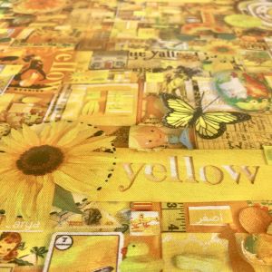 NORTHCOTT NORTHCOTT CAN007 COLOR COLLAGEII YELLOW 100cm×110cm幅 カナダ輸入生地 メーカー直送 代引不可 北海道沖縄離島不可