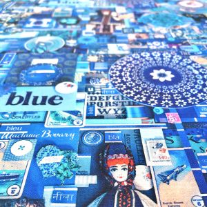 NORTHCOTT NORTHCOTT CAN004 COLOR COLLAGEII BLUE 50cm×110cm幅 カナダ輸入生地 メーカー直送 代引不可 北海道沖縄離島不可
