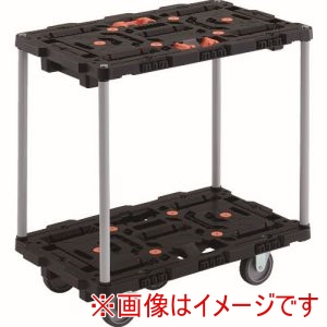 トラスコ TRUSCO トラスコ BT720J3-E100T 連結式樹脂製2段台車 ビートル 700X450 自在3輪 とめたろう付 ハンドルなし メーカー直送 代引不可 北海道沖縄離島不可