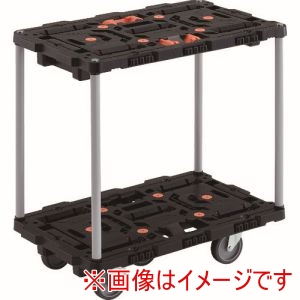 トラスコ TRUSCO トラスコ BT720J5-E100T 連結式樹脂製2段台車 ビートル 700X450 自在5輪 とめたろう付 ハンドルなし メーカー直送 代引不可 北海道沖縄離島不可