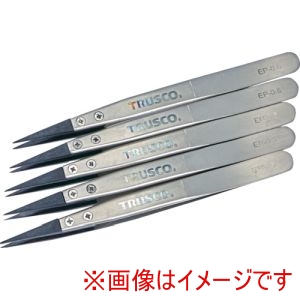 トラスコ TRUSCO トラスコ EP-0.6-M5 まとめ買い ESDチップピンセット 先細型 先端幅0.6mm 5本入り メーカー直送 代引不可 北海道沖縄離島不可
