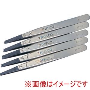 トラスコ TRUSCO トラスコ EP-H3-M5 まとめ買い ESDチップピンセット 平型 先端幅3mm 5本入り メーカー直送 代引不可 北海道沖縄離島不可