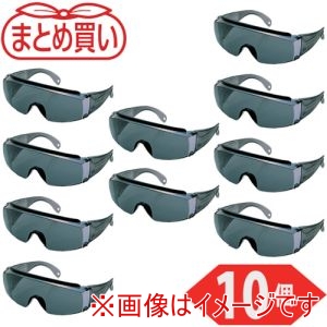 トラスコ TRUSCO トラスコ GS-180N-GY-10P まとめ買い 一眼型セーフティグラス 上ひさしサイド付 グレー 10個 メーカー直送 代引不可 北海道沖縄離島不可