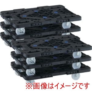 トラスコ TRUSCO トラスコ MPK-600NJS-BK-M6 まとめ買い 樹脂製平台車 連結式ルートバン MPK-600NJS-BK 6台セット メーカー直送 代引不可 北海道沖縄離島不可