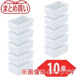 トラスコ TRUSCO トラスコ NS-10N-NR-10P まとめ買い NS型コンテナ 10L ナチュラル 10個 メーカー直送 代引不可 北海道沖縄離島不可