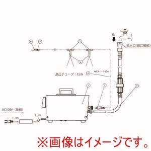 いけうち いけうち COOLKIT-D ミスト噴霧キット COOLKIT‐D 水道直結高圧ポンプタイプ メーカー直送 代引不可 北海道沖縄離島不可