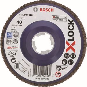 ボッシュ BOSCH ボッシュ 2608619209 X-LOCK研磨ディスク125G40 10個 BOSCH メーカー直送 代引不可 北海道沖縄離島不可