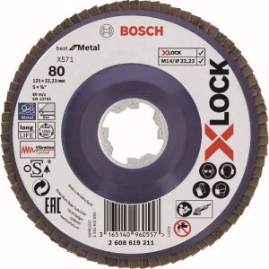 ボッシュ BOSCH ボッシュ 2608619211 X-LOCK研磨ディスク125G80 10個 BOSCH メーカー直送 代引不可 北海道沖縄離島不可