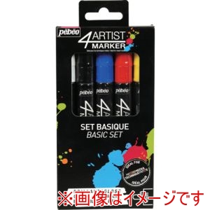 ペベオ Pebeo ペベオ 580891 4アーティスト マーカー スタンダード5色セット 4mm Pebeo