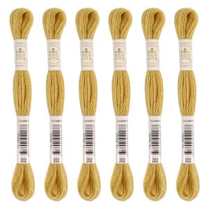 DMC DMC 刺しゅう毛糸 ECOVITA エコヴィータ ウールスレッド 1カセ 16m 同色6本入 col.202  DMC360-BOX-202