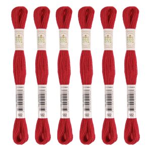 DMC DMC 刺しゅう毛糸 ECOVITA エコヴィータ ウールスレッド 1カセ 16m 同色6本入 col.502  DMC360-BOX-502