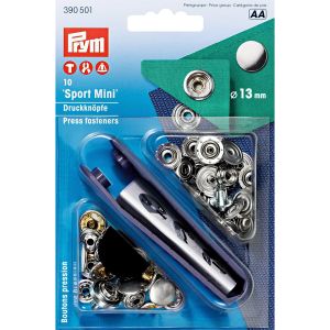 プリム Prym プリム スナップボタン Sport Mini キット付 φ13mm 10組入 ニッケル PRM390501 Prym