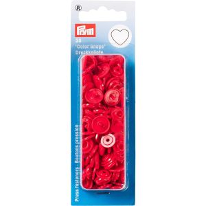 Prym Prym プラスチックカラースナップボタン ハート型 レッド PRM393338