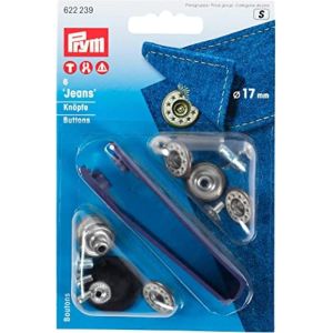 プリム Prym プリム ジーンズドーナツボタン スターオープン キット付 φ17mm 6組入 ヴィンテージ真鍮 PRM622239 Prym