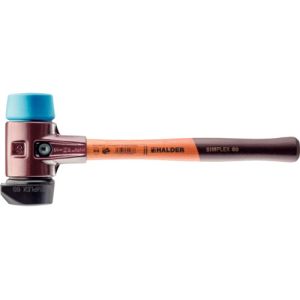 HALDER HALDER 3012.260 シンプレックス ハンマー TPEソフト 青 ゴム複合材 黒 径60自立式