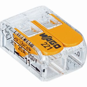 ワゴジャパン WAGO WAGO WFR-2 WFR-2 より線 単線ワンタッチ接続可能コネクタ 2穴用 100個入 ワゴジャパン