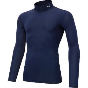 プーマ PUMA プーマ コンプレッション モックネック LS シャツ M ピーコート ホワイト 656331