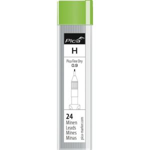 "ピカマーカー Pica Marker ピカマーカー 7050 建築用シャープペンシル""Fine Dry""用替芯 24本入り 黒H"